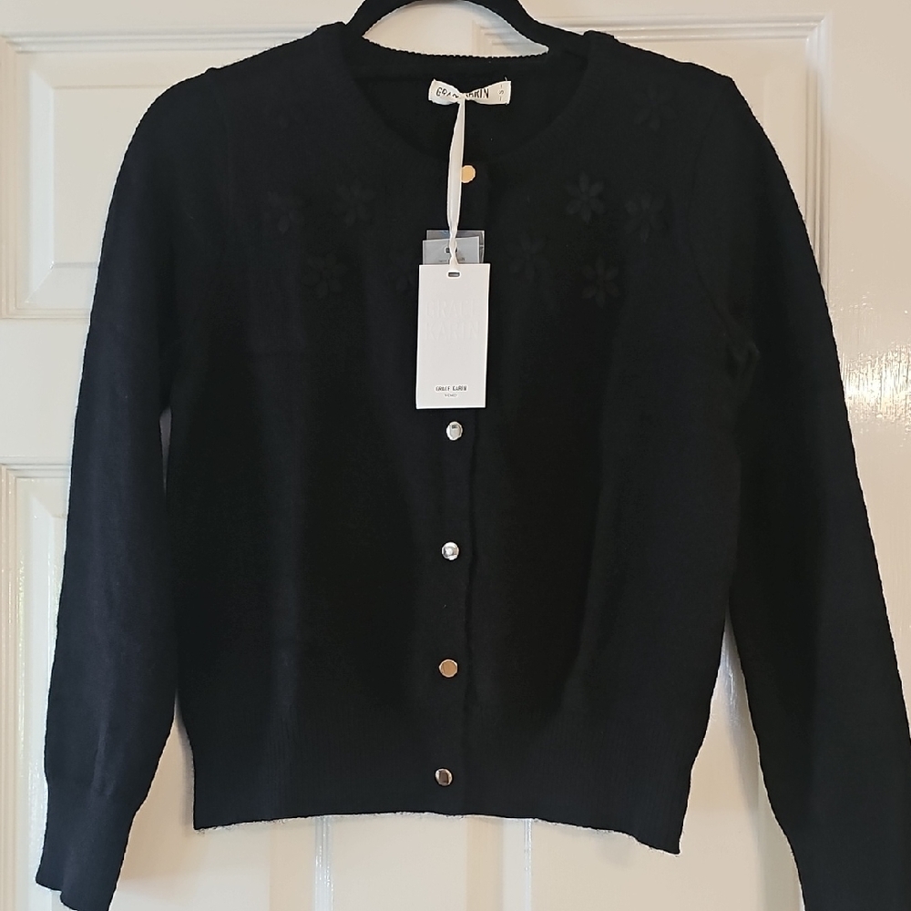 Grace Karin Classic Black Cardigan